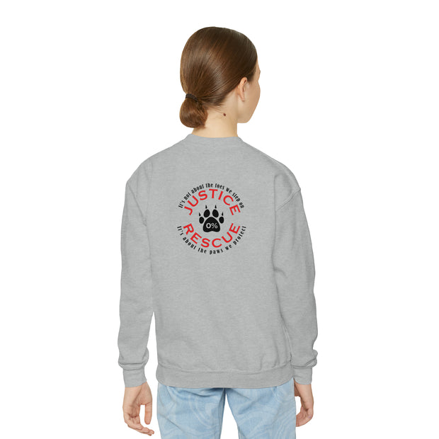 Peace Love and Paw Youth Crewneck Sweatshirt