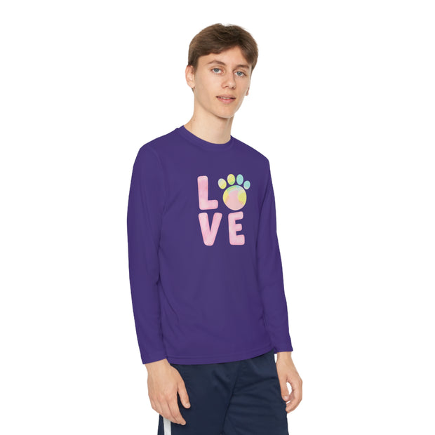 Love with Paw Youth Long Sleeve Tee