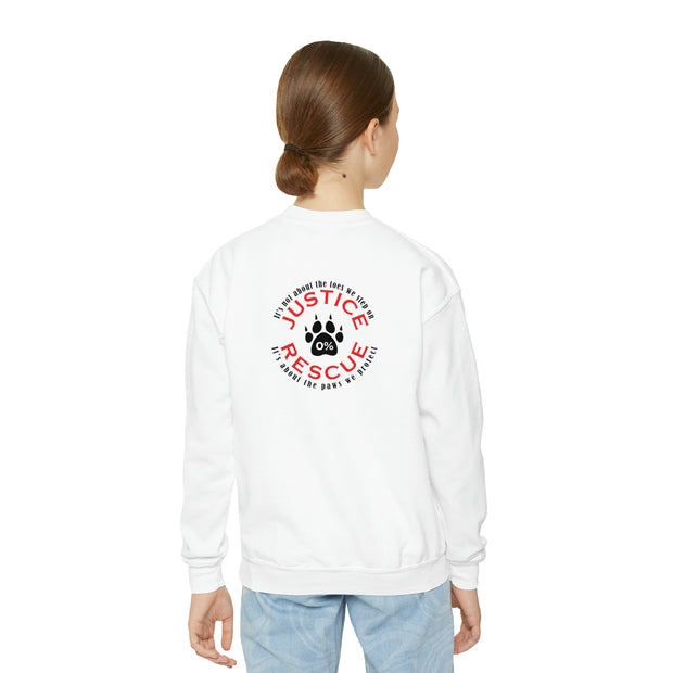 Peace Love and Paw Youth Crewneck Sweatshirt