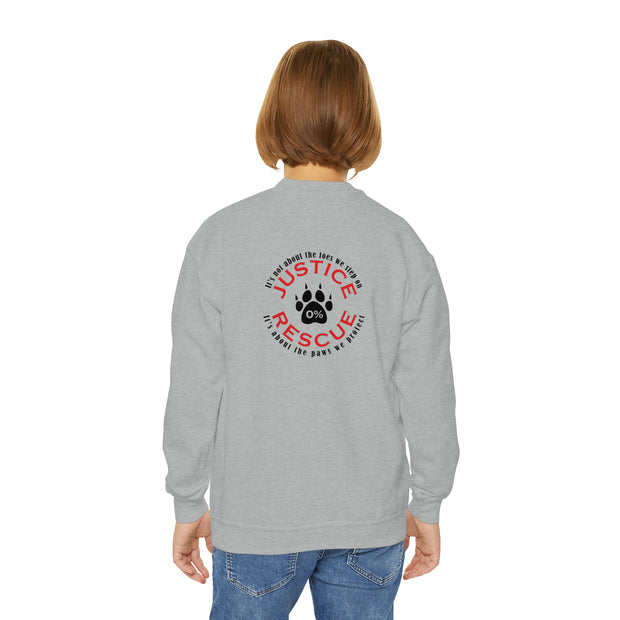 Peace Love and Paw Youth Crewneck Sweatshirt