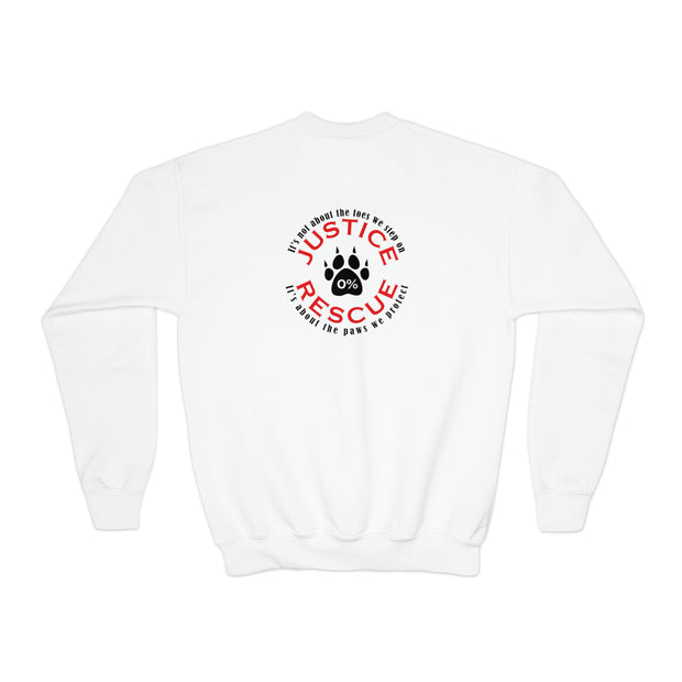 Peace Love and Paw Youth Crewneck Sweatshirt