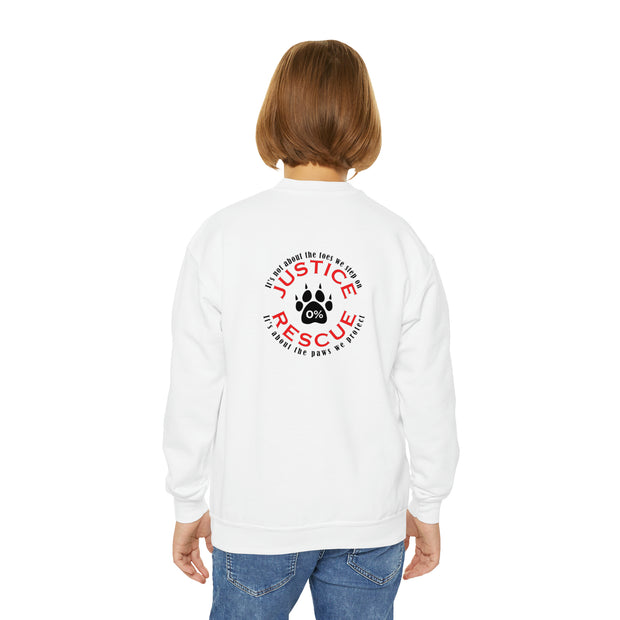 Peace Love and Paw Youth Crewneck Sweatshirt