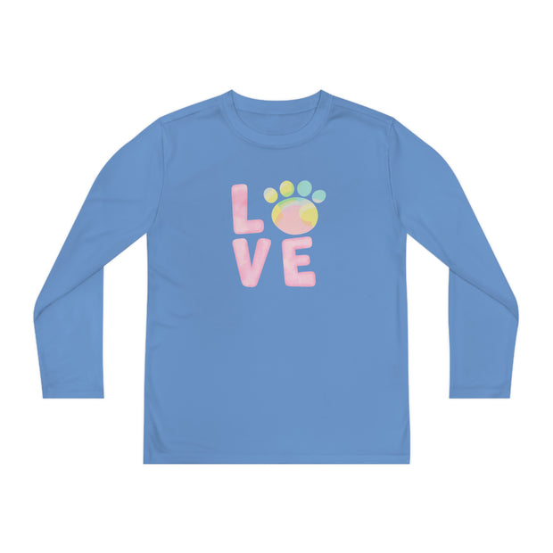 Love with Paw Youth Long Sleeve Tee