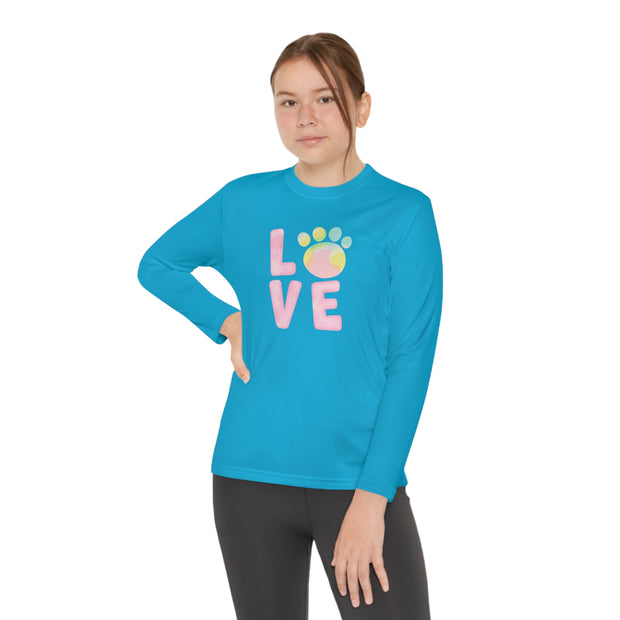 Love with Paw Youth Long Sleeve Tee
