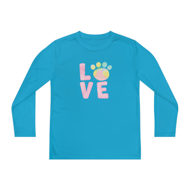 Love with Paw Youth Long Sleeve Tee