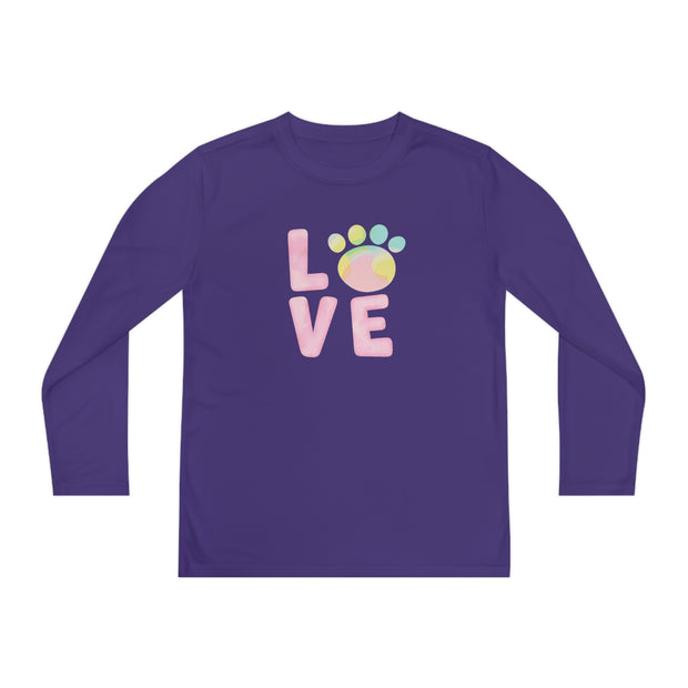 Love with Paw Youth Long Sleeve Tee