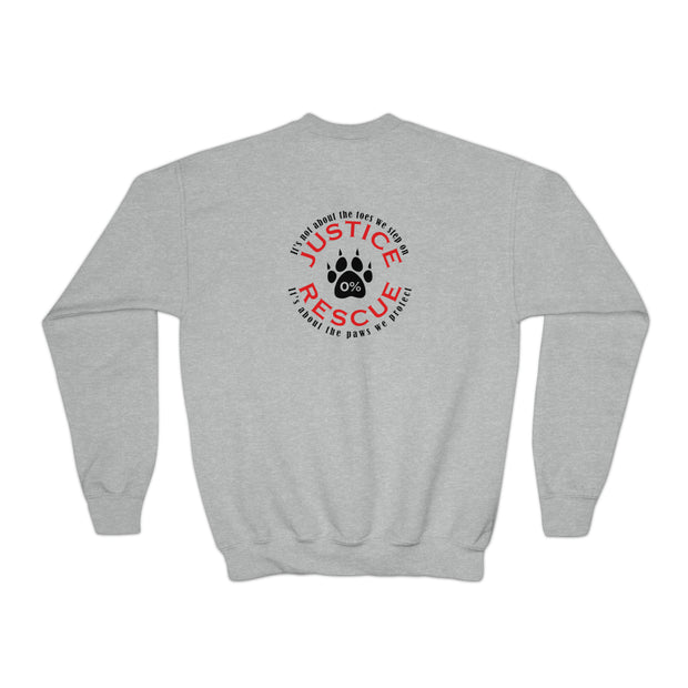 Peace Love and Paw Youth Crewneck Sweatshirt