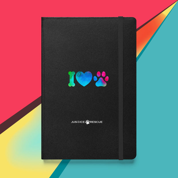 I Heart Paw Hardcover bound notebook