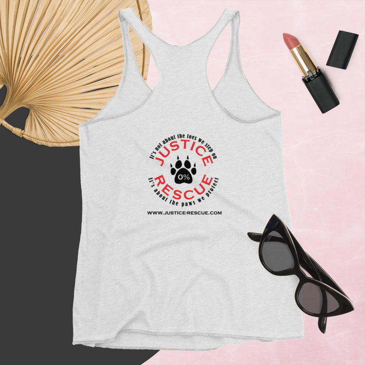 Born To Be A Dog Mom, Forced To Go To Work Ladies Racerback Tank