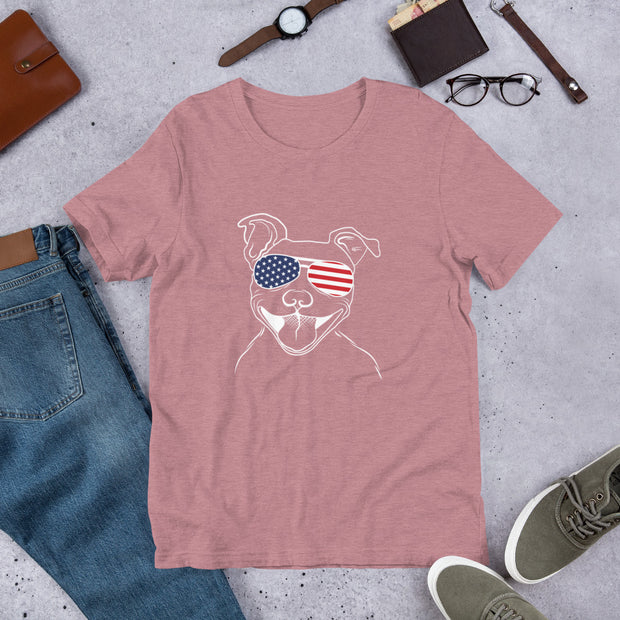 Patriotic Dog Short-Sleeve Unisex T-Shirt