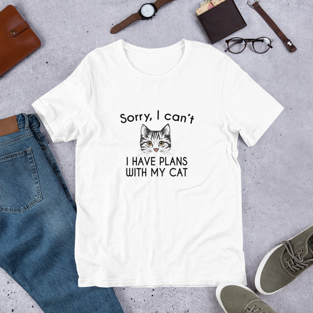 Sorry, I can't. I have plans with my cat Short-Sleeve Ladies T-Shirt